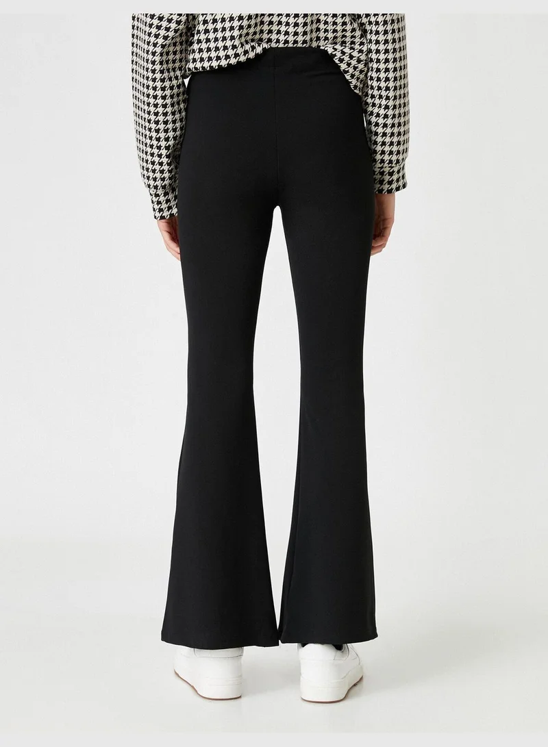 KOTON Wide Leg High Rise Pants