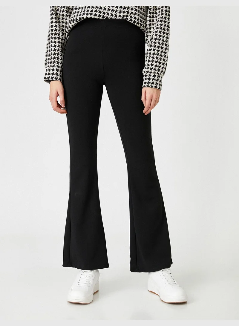 KOTON Wide Leg High Rise Pants