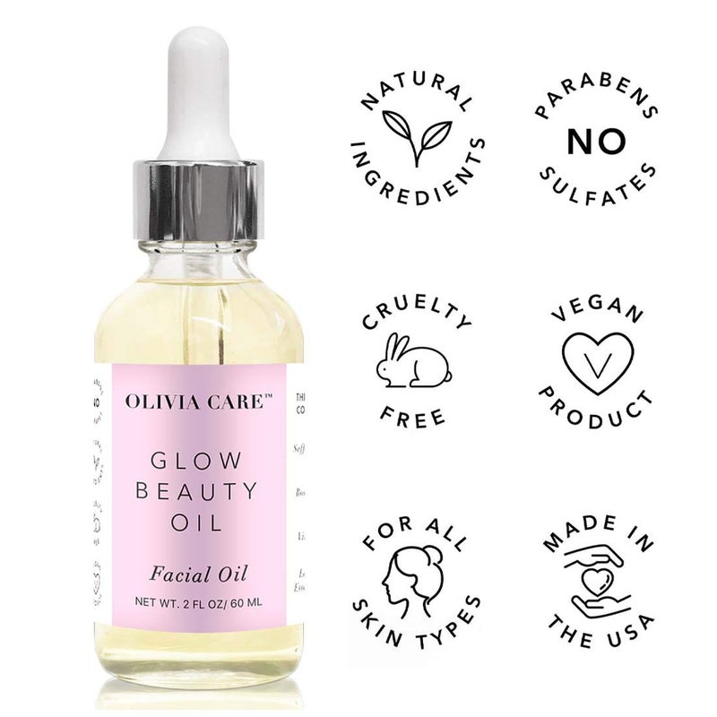 Olivia Care Facial Oil For Glowing Skin Infused with Rosehip, Safflower, Vitamin E & Lavender Essential Oil - Moisturize, Calms, Clear Pores & Antioxidants, Helps in Removing Acne scars - Image 4