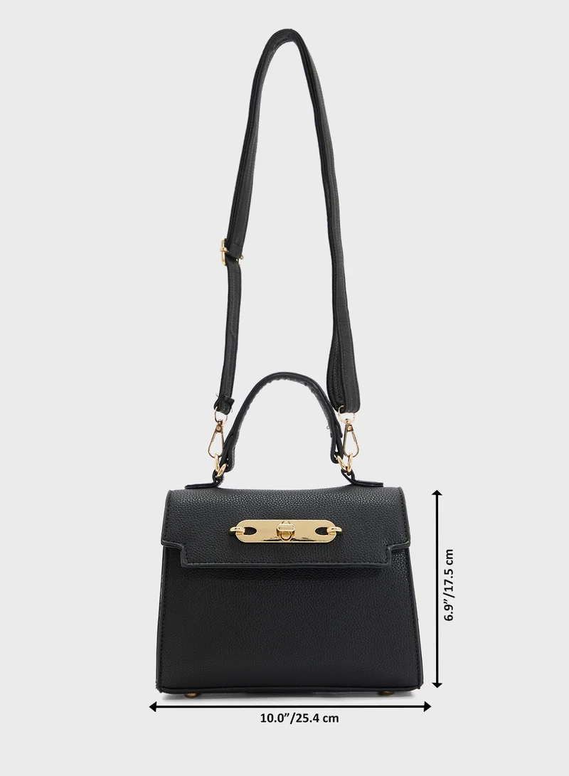 ELLA Womens Satchel With Buckle