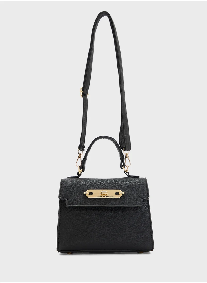 ELLA Womens Satchel With Buckle