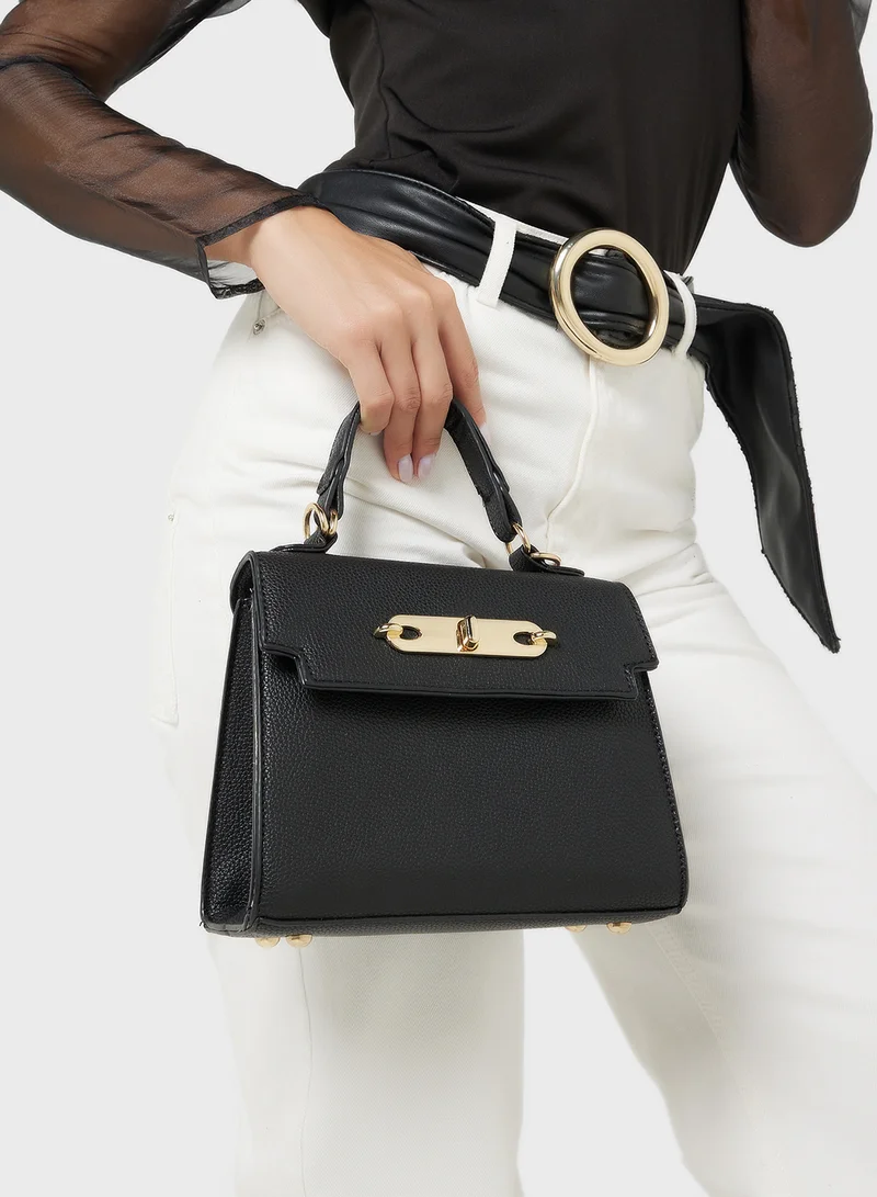 ELLA Womens Satchel With Buckle