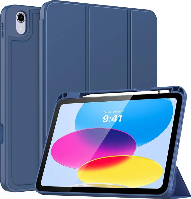 ESR Apple iPad 10th Generation 10.9 Inch 2022 A2696 A2757 A2577 Back Silicone Smart Stromix Case with Horizontal Stand and Sleep Mode - Smart Charging Compatible