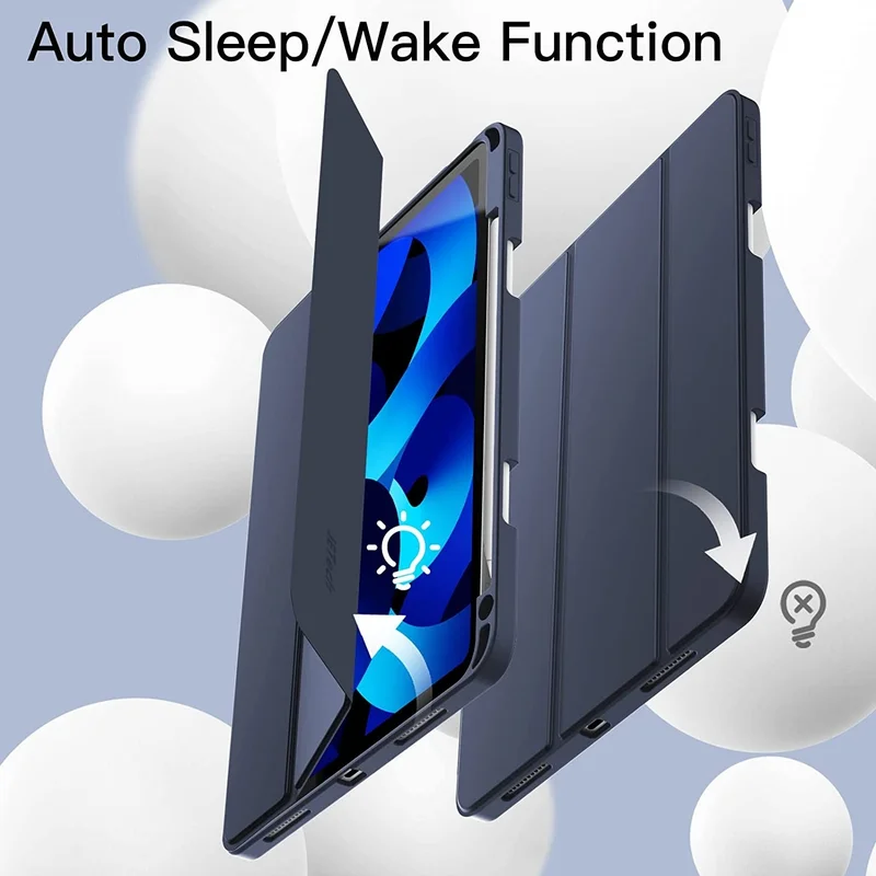 ESR Apple iPad 10th Generation 10.9 Inch 2022 A2696 A2757 A2577 Back Silicone Smart Stromix Case with Horizontal Stand and Sleep Mode - Smart Charging Compatible