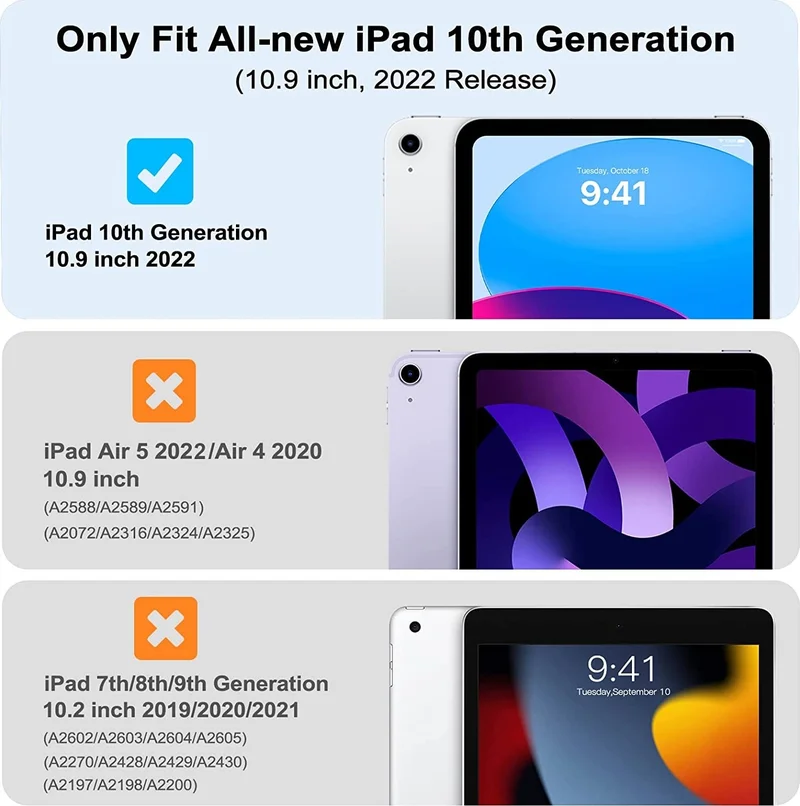 ESR Apple iPad 10th Generation 10.9 Inch 2022 A2696 A2757 A2577 Back Silicone Smart Stromix Case with Horizontal Stand and Sleep Mode - Smart Charging Compatible