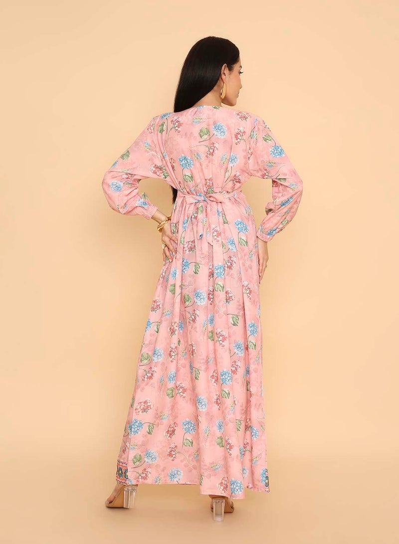 HANA & SARA Latest arabic tradtional pure viscose jalabiya dress for womens with stone beaded design - Image 2