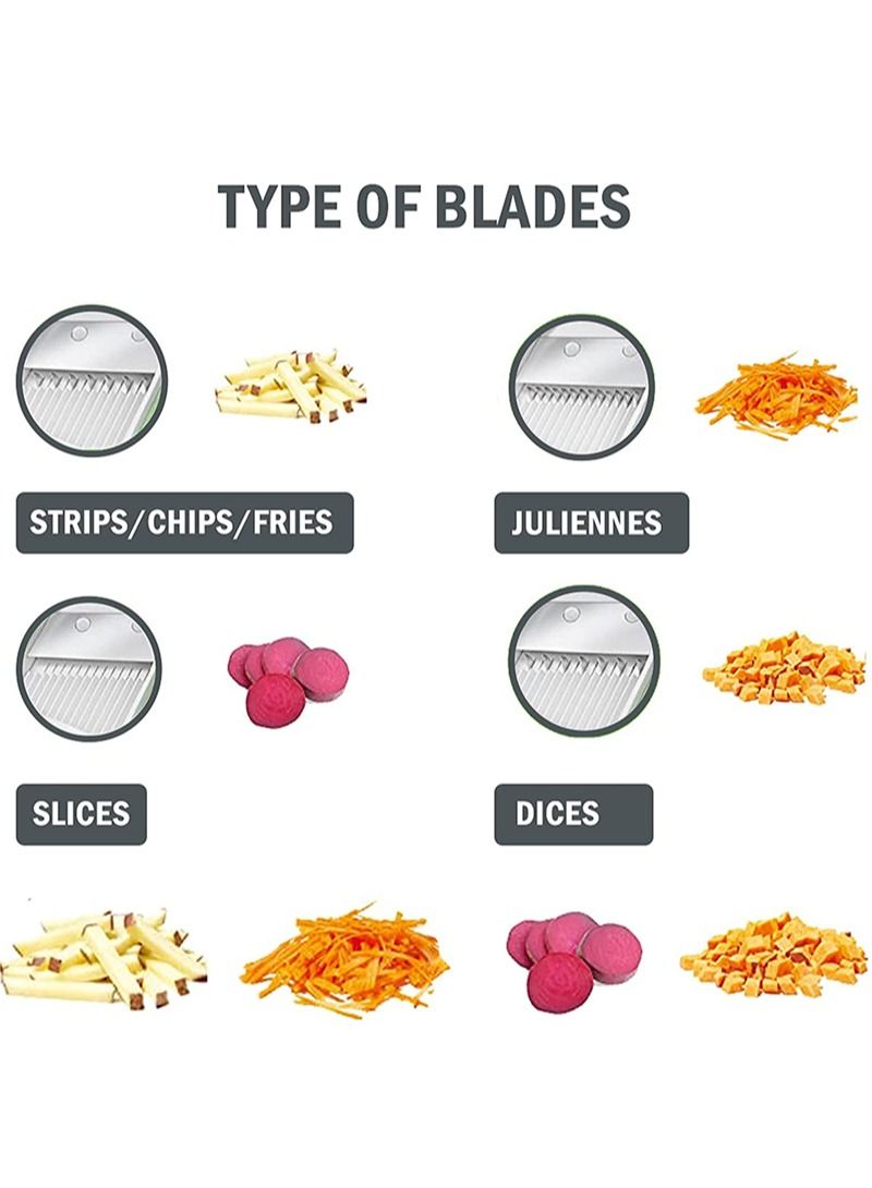 إيه جي دي اداة تقطيع مندولين للمطبخ متعددة الوظائف آمنة غذائيًا لتقطيع الخضروات والجزر والبصل والبطاطس والفواكه - Image 5