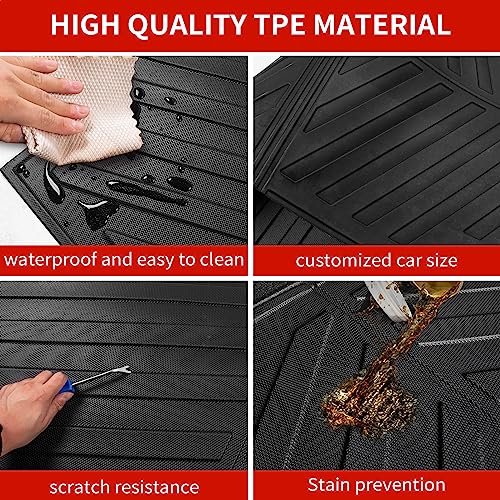 Thinzyou Bed Mat Compatible with 2020-2025 2026 Jeep Gladiator 5FT Truck Bed Mat Trunk Bed Liner TPE All Weather 2024 Jeep Gladiator Accessories (5FT, Truck Bed Mat) - Image 5