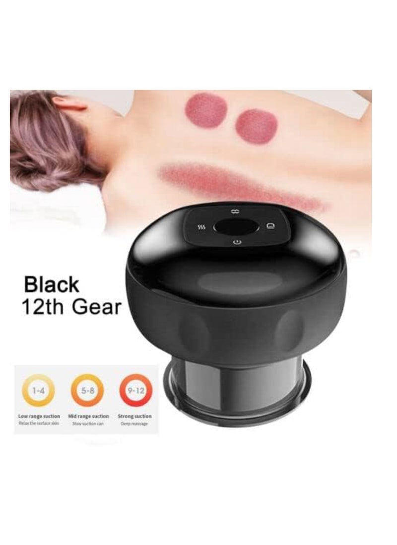 ELTRAZONE Electric Cupping Massager 3 in 1 Therapy Tool with Dynamic Gua Sha and Infrared Heating, 12-Level Suction for Cellulite Reduction, Pain Relief, Muscle Recovery, Body Relaxation, Smart Cupping Massage Device with Adjustable Temperature and Intensity - Image 3