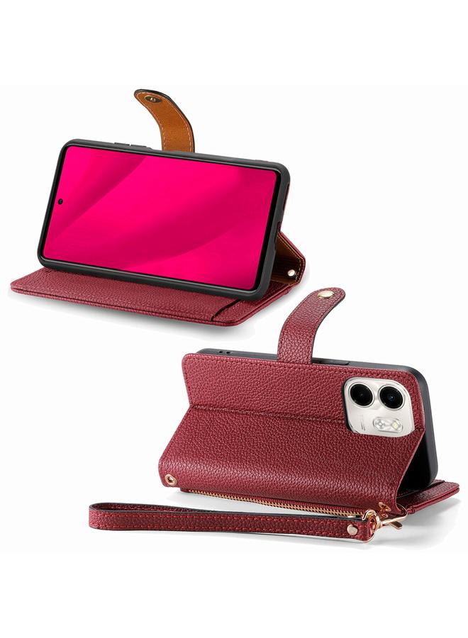 S-TOP Case For Infinix Smart 9 Love Zipper Lanyard Leather Phone Case - Image 4