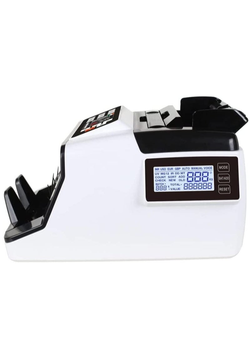 كروني Crony AL-7200 Currency Counter – Single Denomination Bill Counter with Battery, UV/MG Detection, LCD Display – 1000 Notes/Min Speed - Image 2