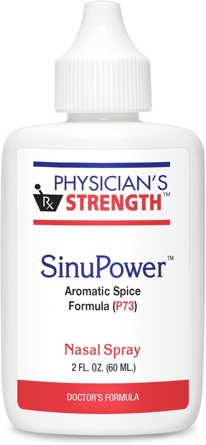 Physician's Strength SinuPower - 2 fl oz - Supports Healthy Nasal Membranes & Sinuses - Made with Wild Oregano Oil - Nonaddictive