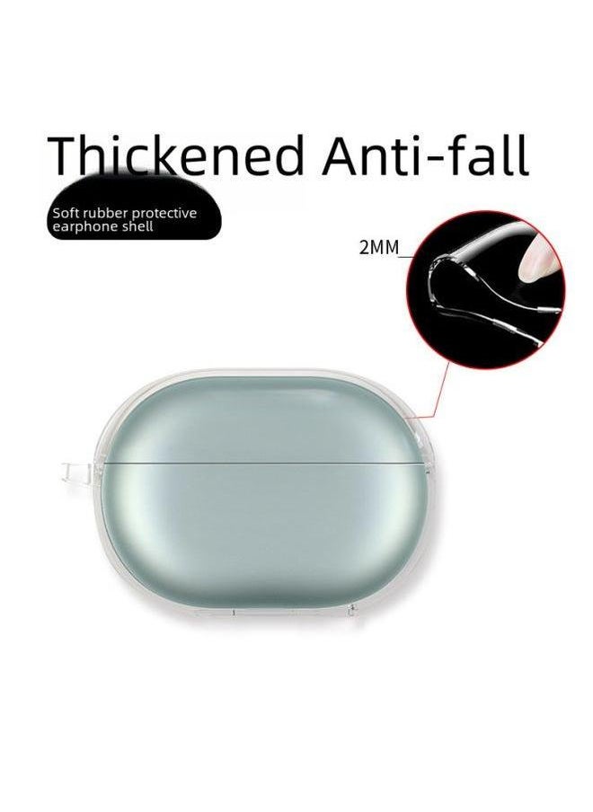 For Huawei FreeBuds Pro4 Transparent Protective Cover 3 Bluetooth Headset Anti-drop Wear-resistant HD Shell-Color:For Free Clip-Model:TPU [with Hook]]