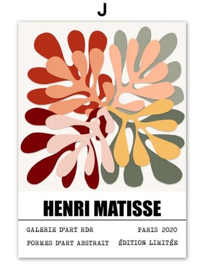 Vintage Matisse Picasso Coral Woman Face Gallery Wall Art Prints Canvas Painting Abstract Posters Pictures For Living Room Decor - Image 1