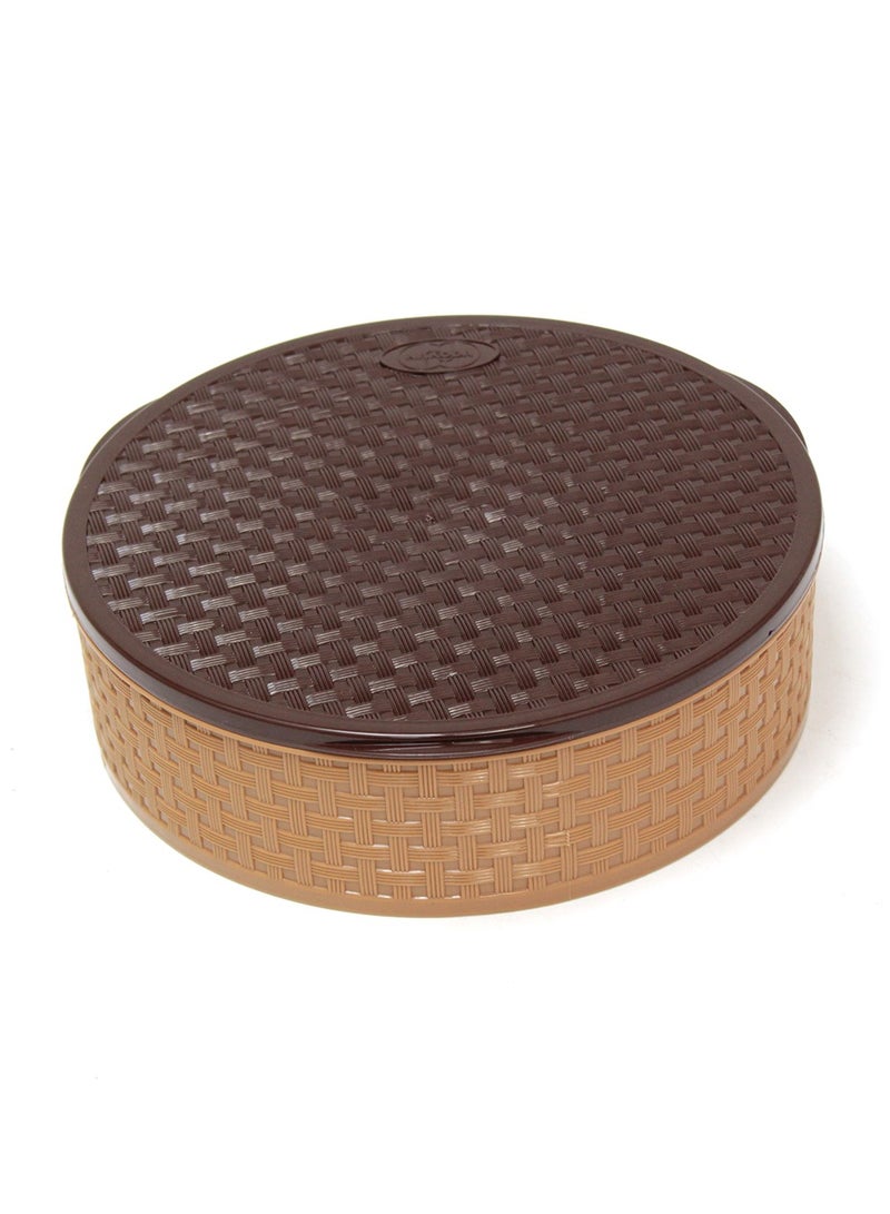 NAKODA Nebula Spice Box with Spoon – 23cm Diameter, 7cm Height  7 Dividers for Spices, Masalas, and Dry Ingredients Airtight Lid  - Image 4