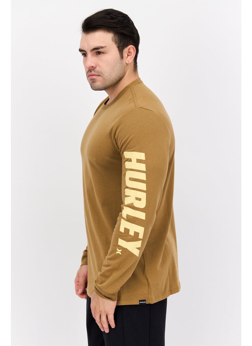 Hurley Men Sportswear Fit Long Sleeve Outdoor Sweatshirt, Brown  - Image 2
