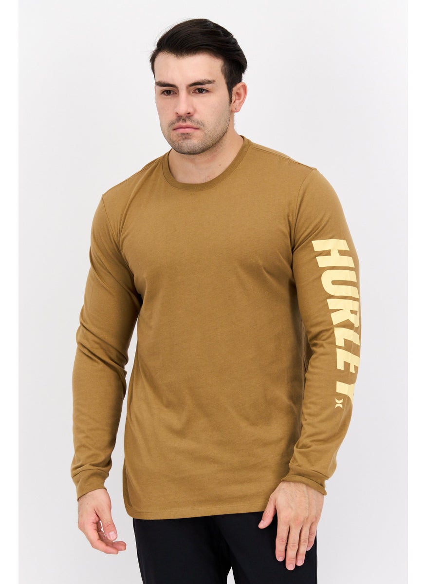 Hurley Men Sportswear Fit Long Sleeve Outdoor Sweatshirt, Brown  - Image 1