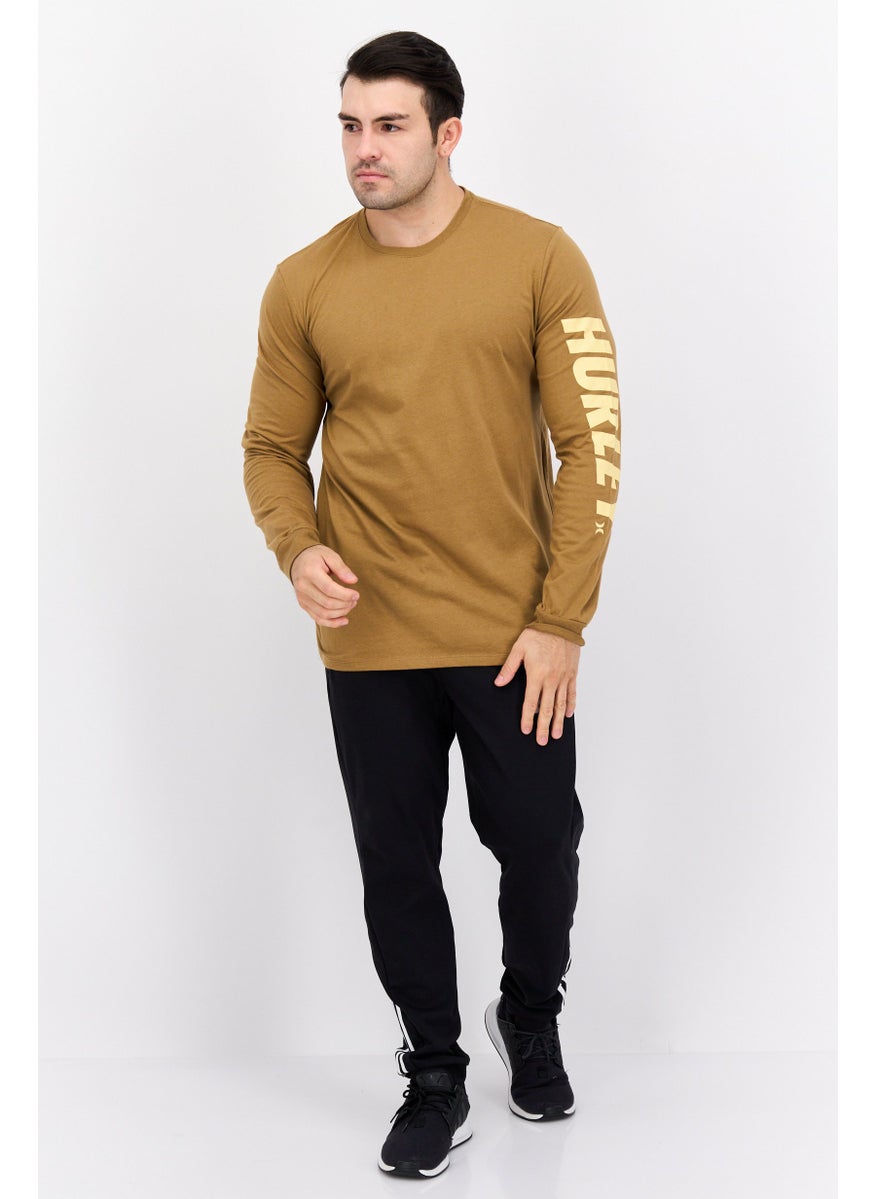 Hurley Men Sportswear Fit Long Sleeve Outdoor Sweatshirt, Brown  - Image 4
