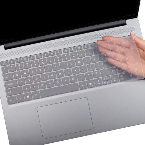 Saco Laptop Keyboard Cover Compatible for 2025 Lenovo IdeaPad Slim 3 15IRH10 15Q8X10 Model 83K100C6IN, 83K100CGIN, 83K100CJIN Series 15.3 Inch Laptop, Silicone Clear - Image 1
