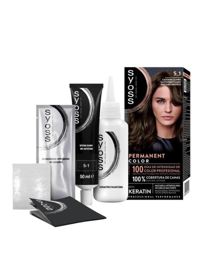 Syoss Permanent Color Hair Dye 5_1 Light Brown - Image 2