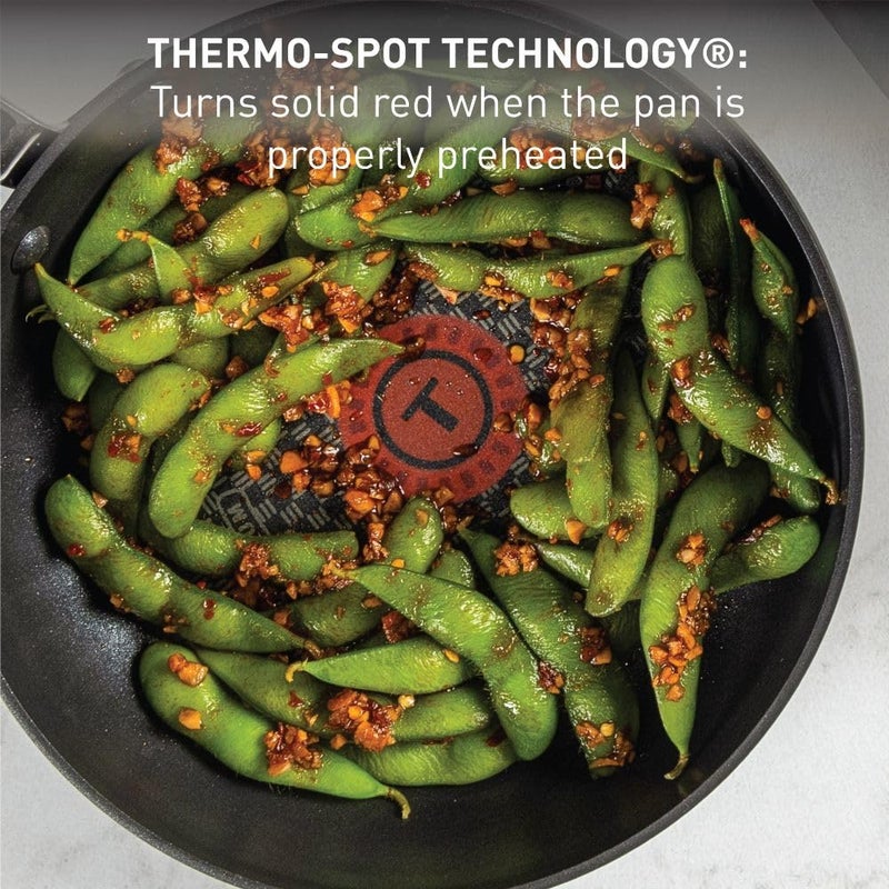 T-Fal Ultimate Hard Anodized Nonstick Fry Pan With Lid 10 Inch, Oven Broiler Safe 400F, Lid Safe 350F, Cookware, Kitchen, Home, Versatile Frying Pan, Skillet, Pots and Pans, Dishwasher Safe, Black - Image 4