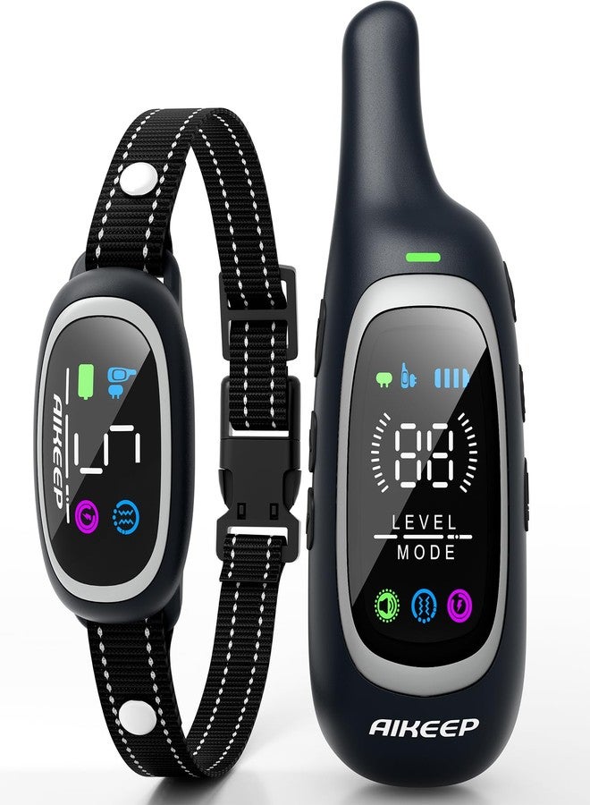 Aikeep 2-in-1 Dog Shock Collar and Bark Collar for Dogs - 3300FT Dog Training Collar with Remote, IP67 Waterproof e Collar with Anti-Bark/Beep/Vibration/Shock Modes for Small Medium Large Dog(8-120Lbs) - Image 1