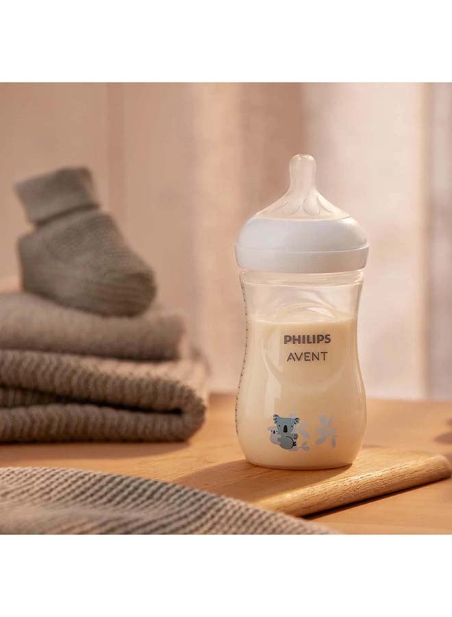 Philips Avent Natural Response Baby Bottle 260 ML, 1 Month+, Koala Pattern, Model SCY903/67 - Image 3