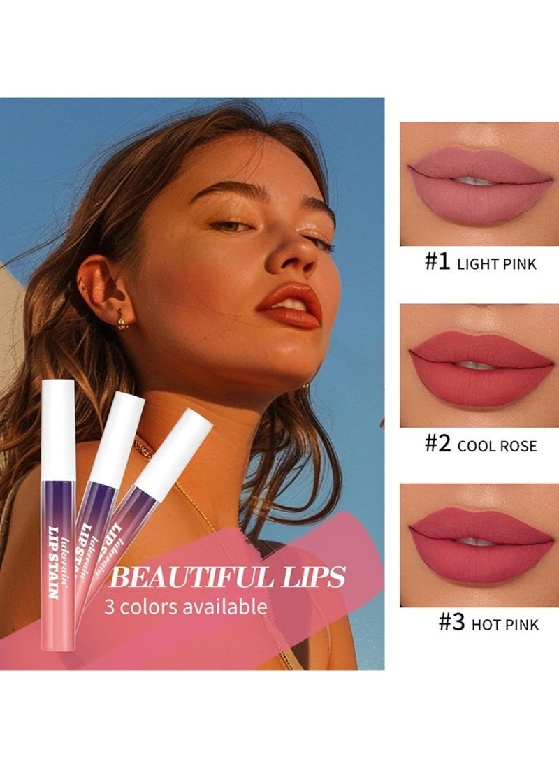 lakerain New Peel Off Lip Stain,3 Colors Peel Off Lip Stain Lip Tint Set, Long Lasting Peel Reveal Lip Stain, Matte Nude, Nonstick Cup, Peel-Off Lip Gloss Mask Tint Pack Celebrating Beauty for Women and Girls  - Image 3