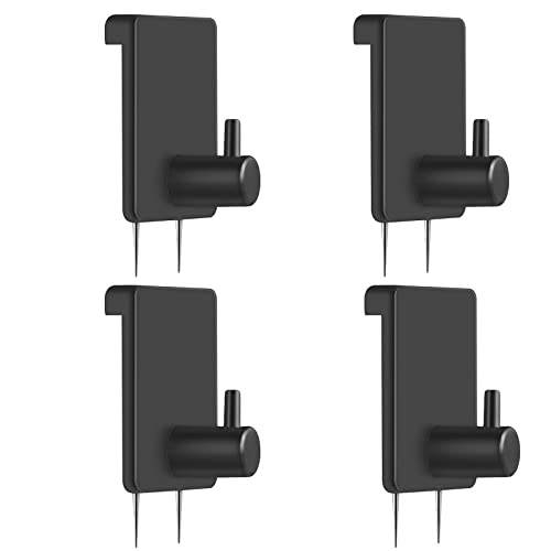 Lounsweer 4 Pcs Cubicle Hooks for Fabric Walls Cubicle Clips Fabric Panel Wall Coat Hooks Stainless Steel Cubicle Picture Hangers for 50 Lbs Home Office Room Board Hanging Supply - Image 1