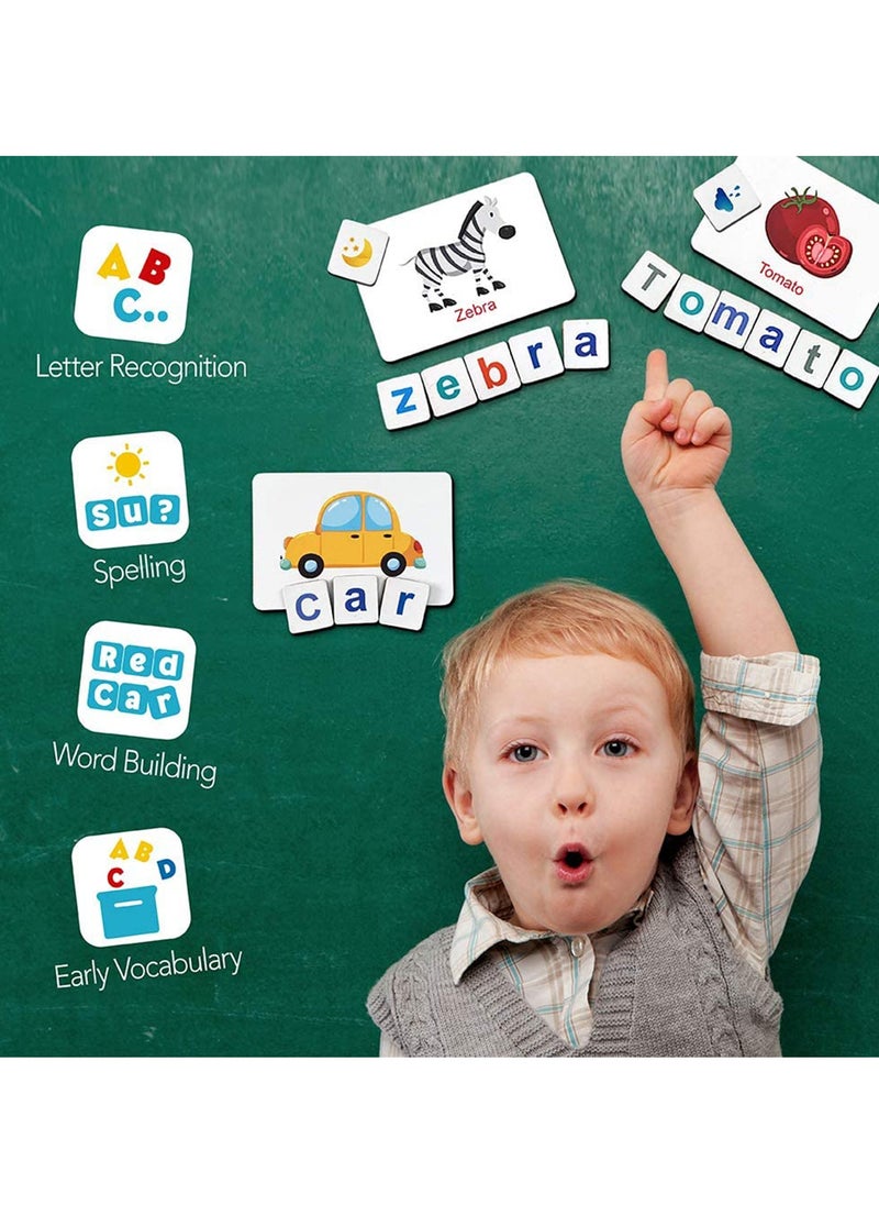 SYOSI - Magnetic Letters Numbers Alphabet Fridge Magnets ABC 123 Educational Toy Set Preschool Learning Spelling Counting Uppercase Lowercase Math for 3 4 5 Years Kid Toddler - Image 1