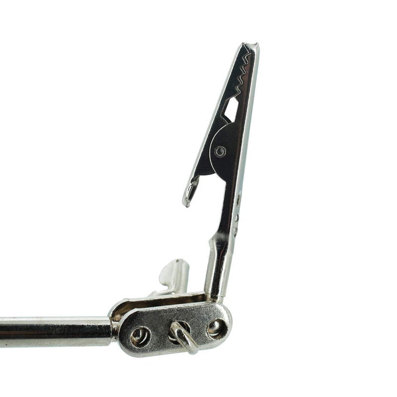 DEVMO Third Hand Soldering Solder Iron Stand Holder Magnifier Station Tool Adjustable Helping Hand with Magnifying Glass Dual Alligator Clips - Image 5