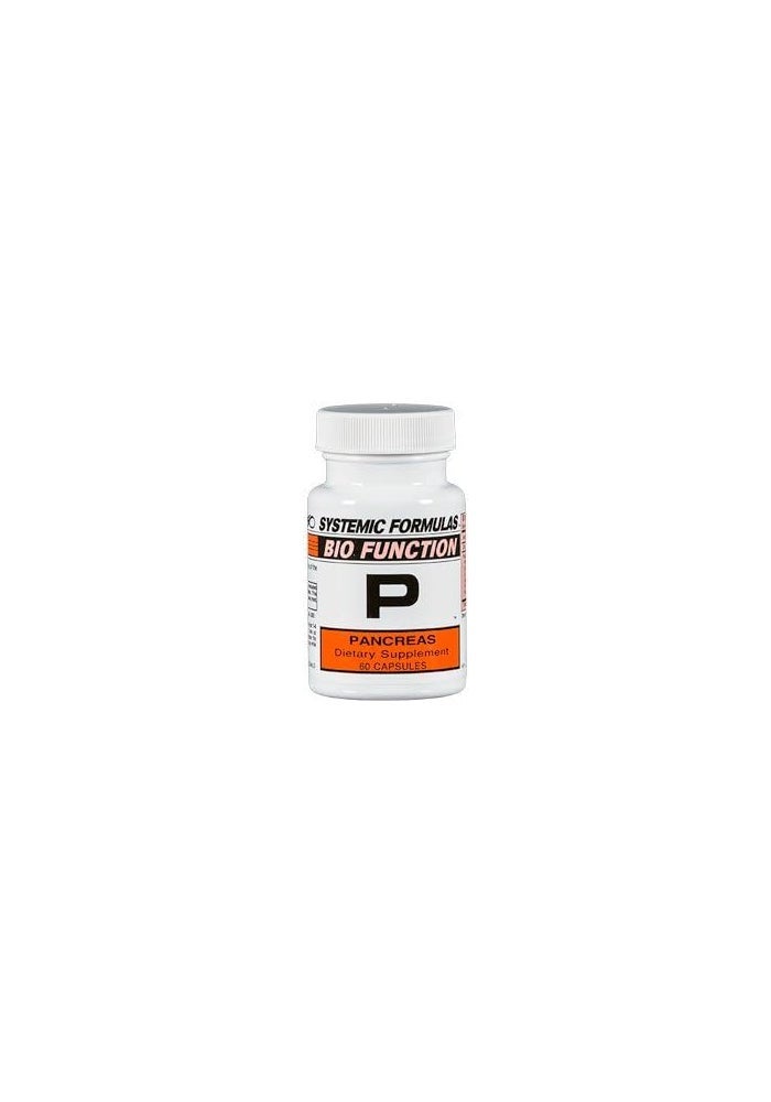 SYSTEMIC Formulas P Pancreas Dietary Supplement - 60 Capsules for Healthy Pancreatic Function