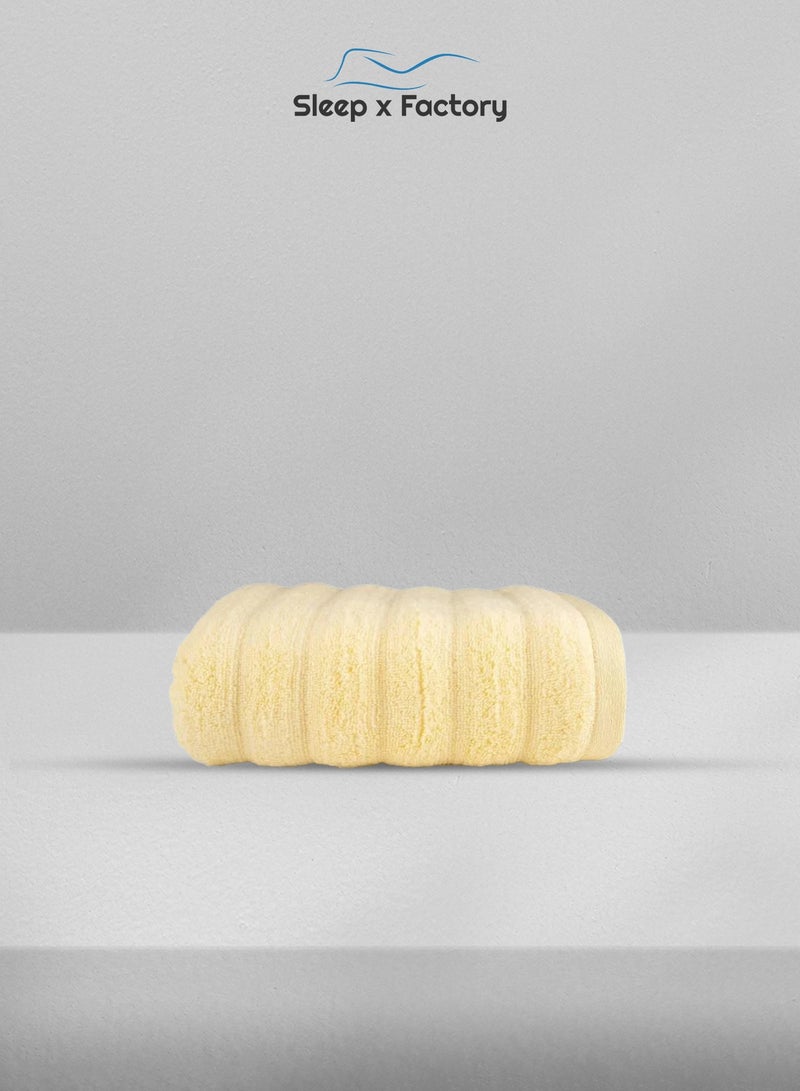 Sleep x Factory Wavy Textured Bath Towel – 100% Pure Cotton, Soft & Absorbent – 50x100 cm - Image 1