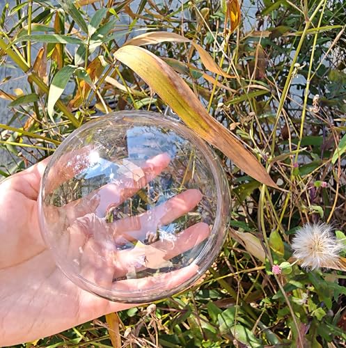 YOZIEMQ Acrylic Hollow Ball, Clear Plastic Fillable Ornaments Ball, DIY Clear Plastic Balls for New Years Present,Xmas Tree,Home Decoration,Wedding,Party (10cm/3.94inch,10PCS) - Image 1