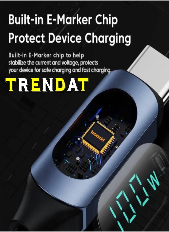 GERLAX 100W Fast Charging Cable And Screen To Show The Charging Capacity From Type C to Type C  - Image 5