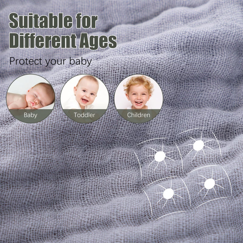 Spotted Play 2 Pack Hooded Baby Towels - 100% Muslin Cotton for Newborns, Infants, Toddlers - Large 32x32Inch Size - Highly Absorbent and Essential for Newborn Care, Green and Grey - Image 4