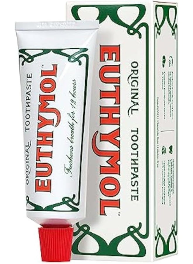 Euthymol Original Toothpaste for cleaning teeth and protecting gums with a distinctive fresh scent, 75 ml (2 PIECES) - Image 4
