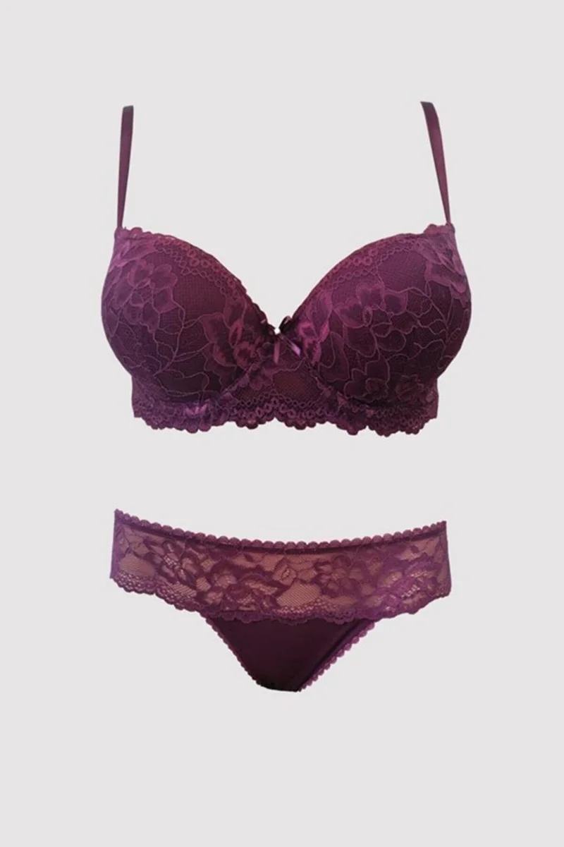 بيير كاردان 4790 Lyon Lace Push Up Bra Set with Support