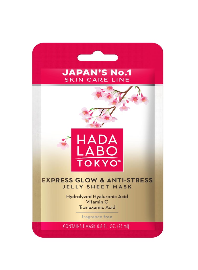Hada Labo Tokyo Express Glow & Anti-Stress Jelly Sheet Mask 23ml