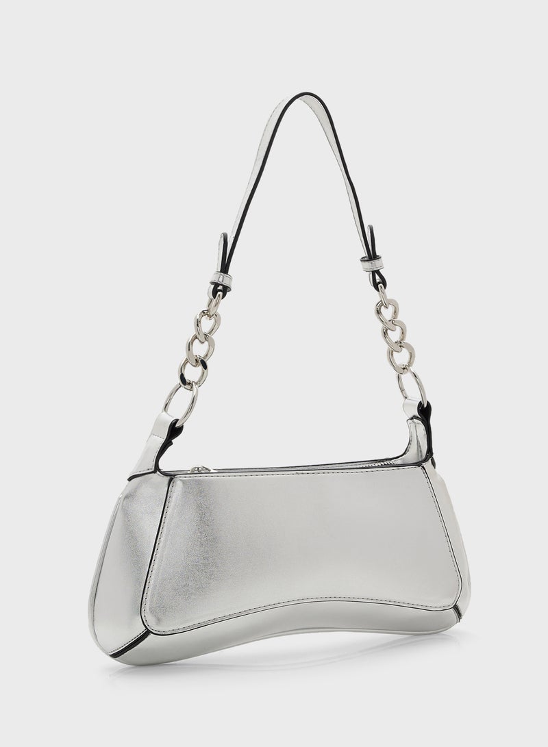 ELLA Chain Detail Slim Shoulder Bag - Image 3