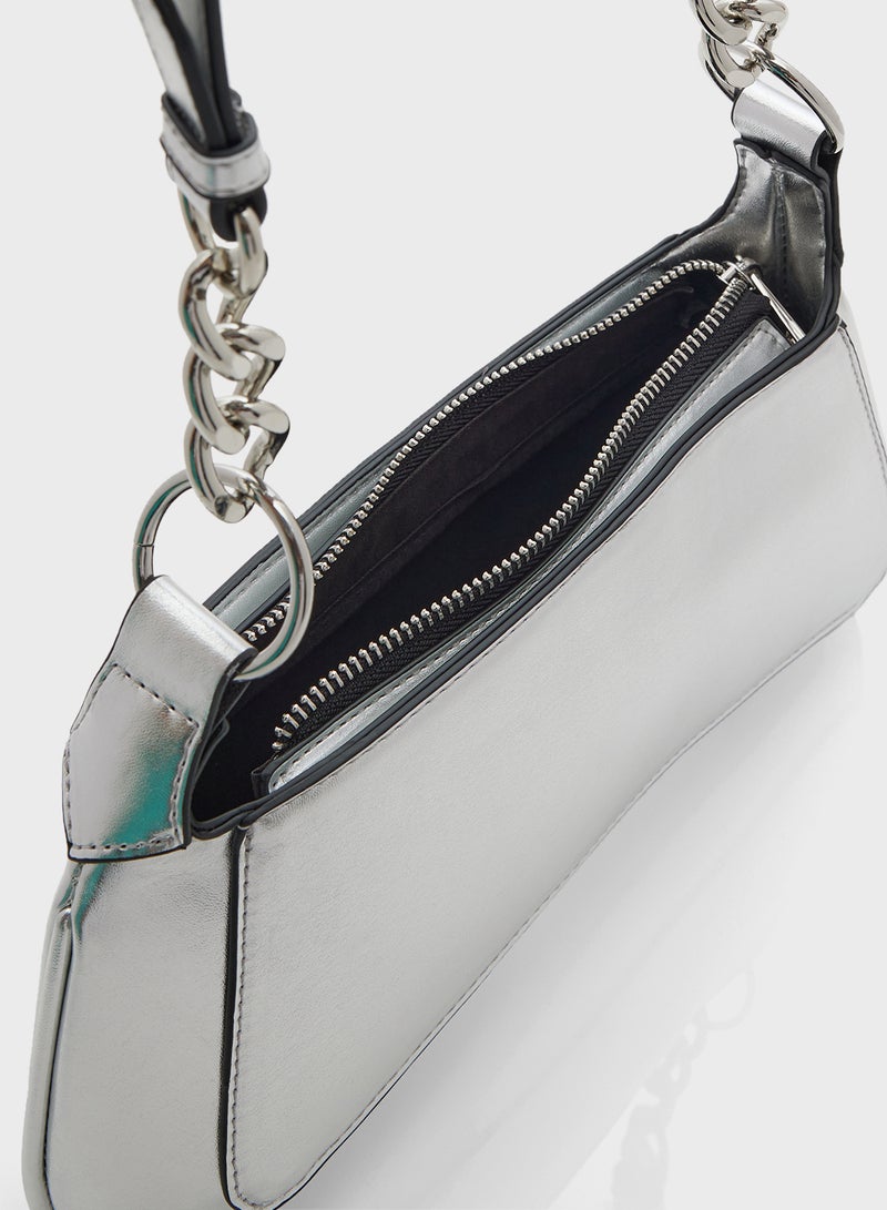 ELLA Chain Detail Slim Shoulder Bag - Image 5