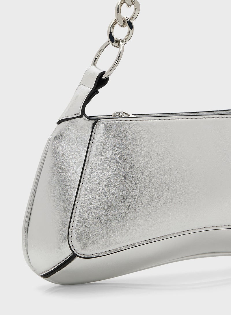 ELLA Chain Detail Slim Shoulder Bag - Image 4
