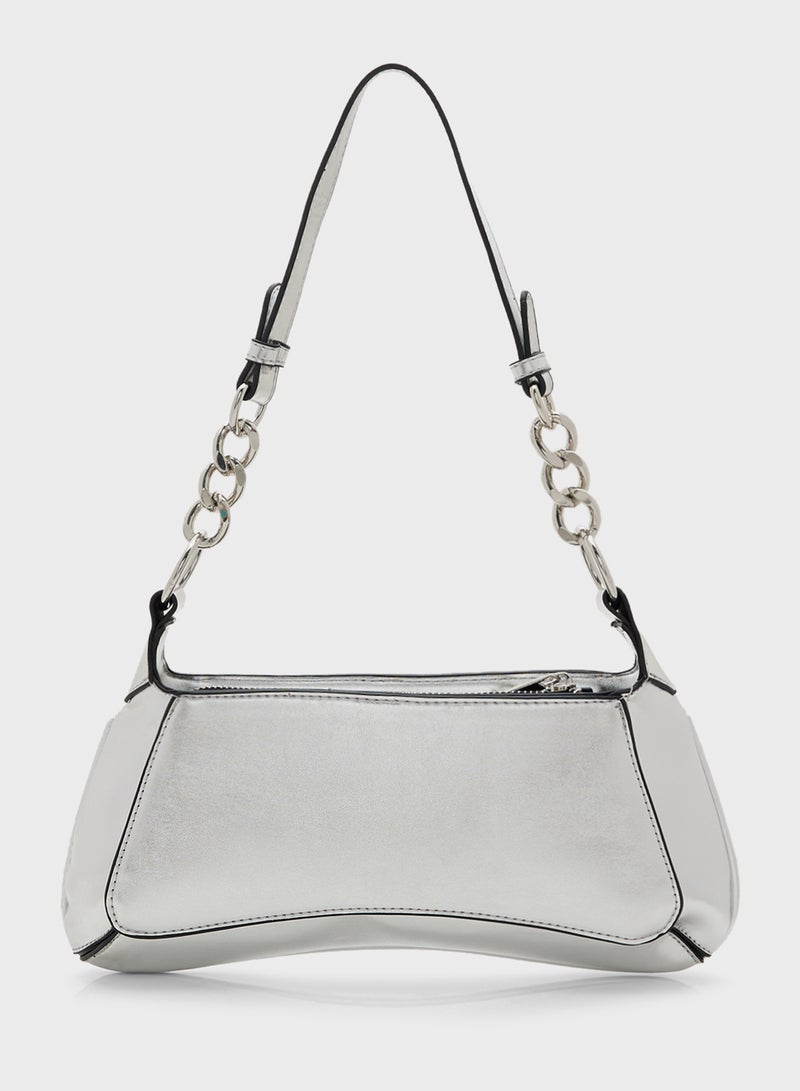 ELLA Chain Detail Slim Shoulder Bag - Image 2