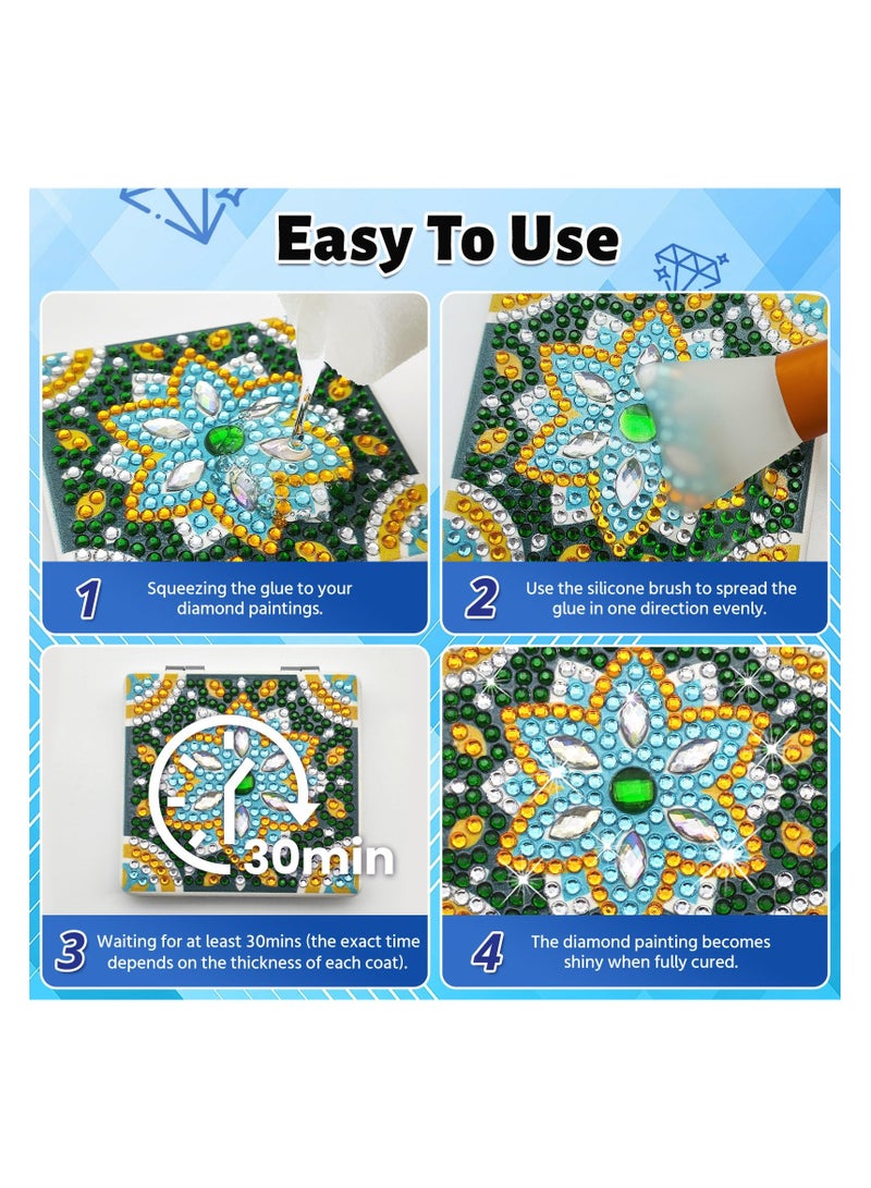 SYOSI Diamond Painting Sealer for Permanent Hold and Glossy Finish |150ML Sealer with Applicator Brush | Ideal for Diamond Art, Puzzles, and Crafts | Safe, Fast-Drying, and Easy to Apply (5.28OZ) - Image 4