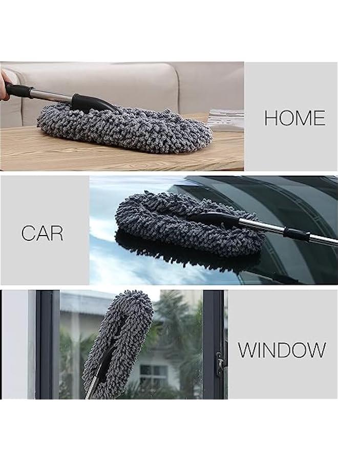 Beauenty 3 Pack Large Microfiber Car Duster Exterior Scratch Free with Extendable, Car Duster Interior Multipurpose dust Cleaning - Image 5