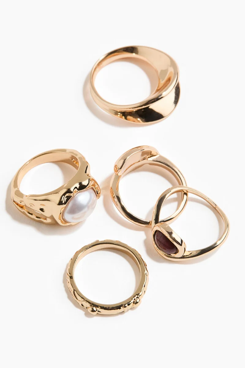 H&M  5-pack rings for Women | Best Price UAE