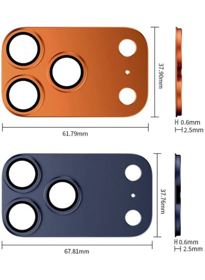 Camera lens protector compatible with camera conversion to (16 Pro Max / 14 Pro Max / 15 Pro Max to 17 Pro Max) - [Military Grade Shatter Resistant] [Strong Adhesion] Tempered glass camera (Blue) - Image 2