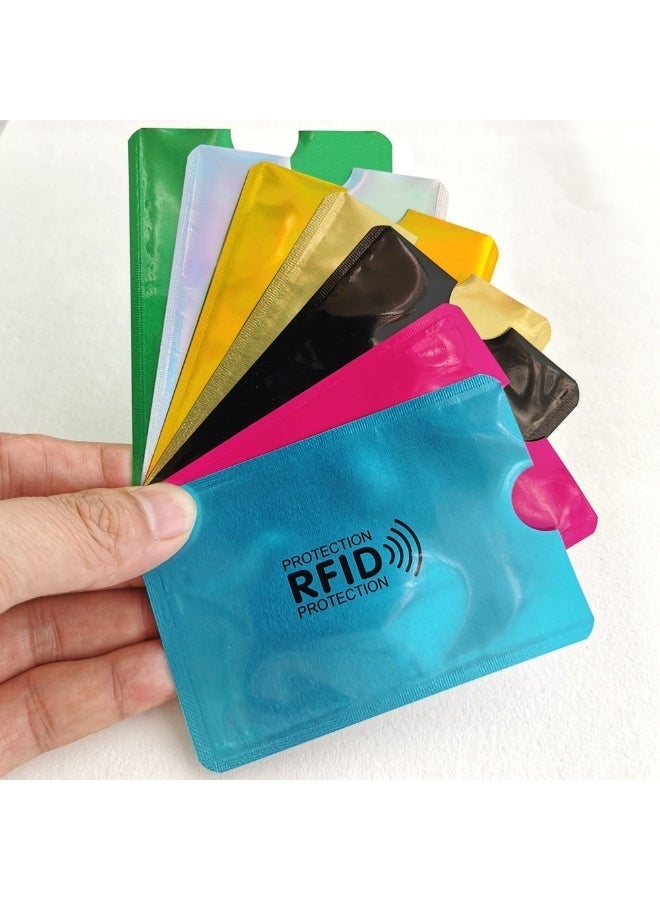 10 قطع من حاملات بطاقات حجب تقنية RFID المصنوعة من الألومنيوم، غلاف آمن مضاد للمسح الضوئي لبطاقات حجب تقنية RFID، أفضل طريقة لحماية بطاقات الائتمان من السرقة الإلكترونية - Image 1
