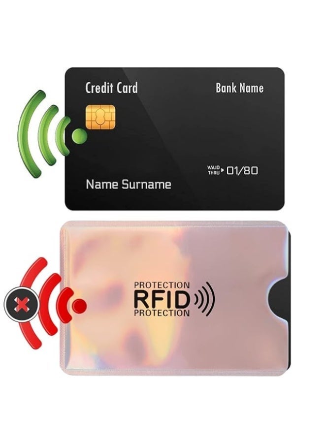 10 قطع من حاملات بطاقات حجب تقنية RFID المصنوعة من الألومنيوم، غلاف آمن مضاد للمسح الضوئي لبطاقات حجب تقنية RFID، أفضل طريقة لحماية بطاقات الائتمان من السرقة الإلكترونية - Image 5