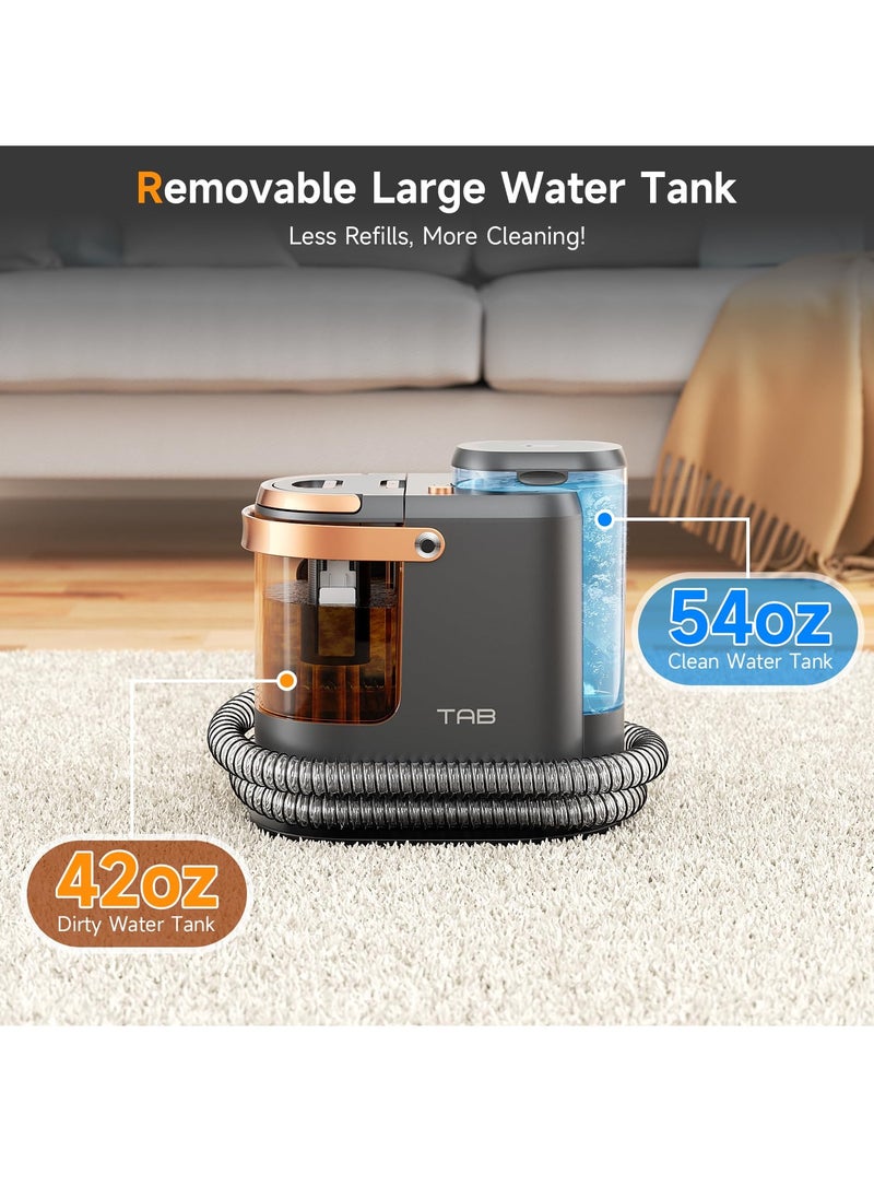 TAB Carpet Cleaner Machine, 18KPa Portable Upholstery Spot Cleaner Shampooer Machine, Powerful Deep Stain Remover, Deep Cleaner for Pets, Furniture, Stairs,Car Seat and Couch, Self-Cleaning, R3  - Image 5